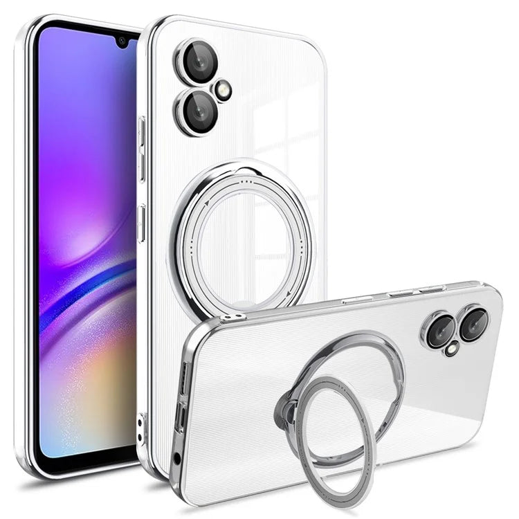 For Samsung Galaxy A05 4G Case Magnetic PC+TPU Phone Cover with Ring Kickstand