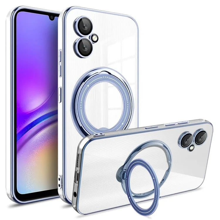 For Samsung Galaxy A05 4G Case Magnetic PC+TPU Phone Cover with Ring Kickstand