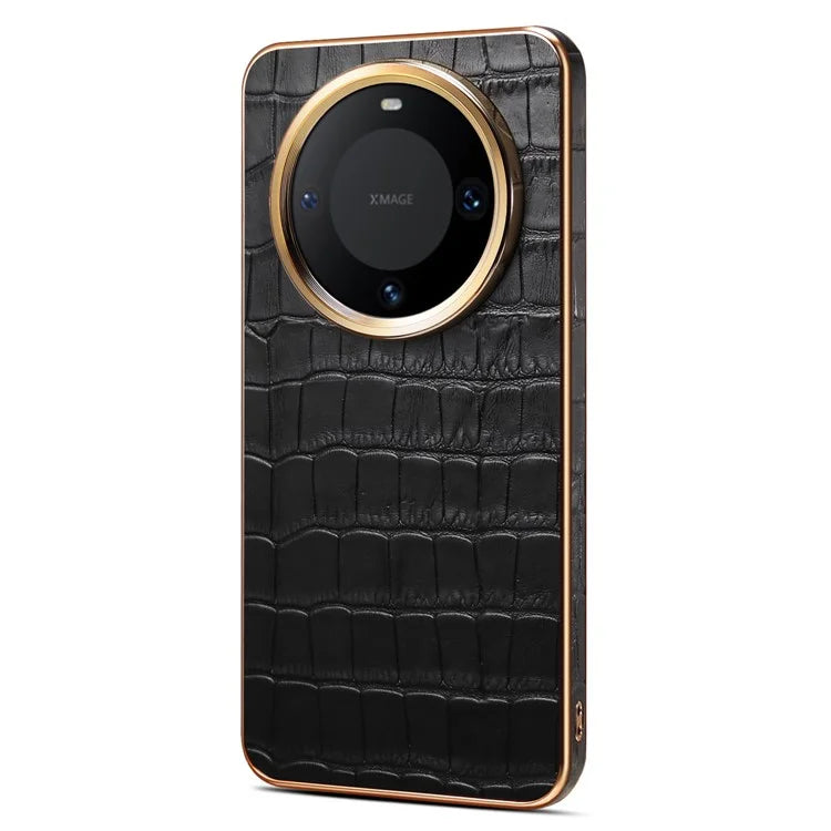 For Huawei Mate 60 Pro / 60 Pro+ Case Electroplating Crocodile Texture Shockproof Phone Cover