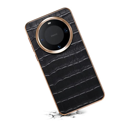 For Huawei Mate 60 Pro / 60 Pro+ Case Electroplating Crocodile Texture Shockproof Phone Cover