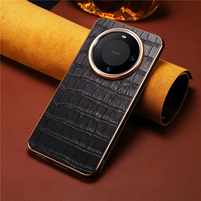 For Huawei Mate 60 Pro / 60 Pro+ Case Electroplating Crocodile Texture Shockproof Phone Cover