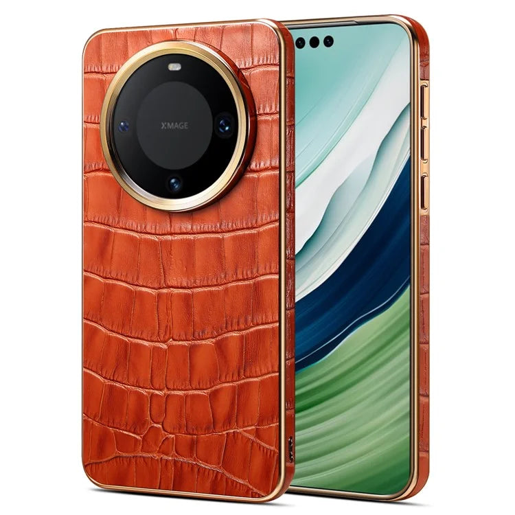 For Huawei Mate 60 Pro / 60 Pro+ Case Electroplating Crocodile Texture Shockproof Phone Cover