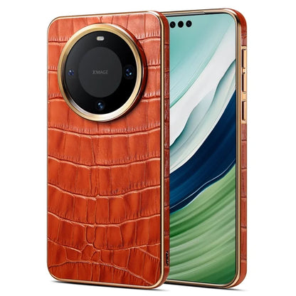 For Huawei Mate 60 Pro / 60 Pro+ Case Electroplating Crocodile Texture Shockproof Phone Cover