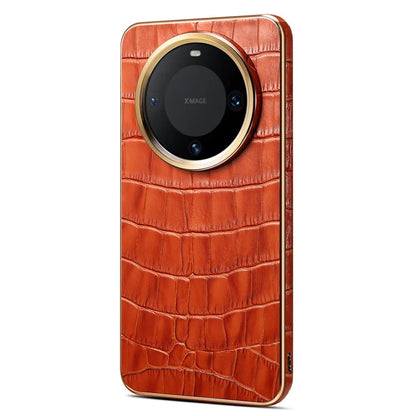 For Huawei Mate 60 Pro / 60 Pro+ Case Electroplating Crocodile Texture Shockproof Phone Cover