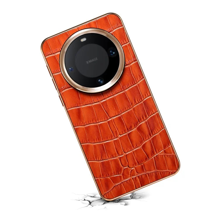 For Huawei Mate 60 Pro / 60 Pro+ Case Electroplating Crocodile Texture Shockproof Phone Cover