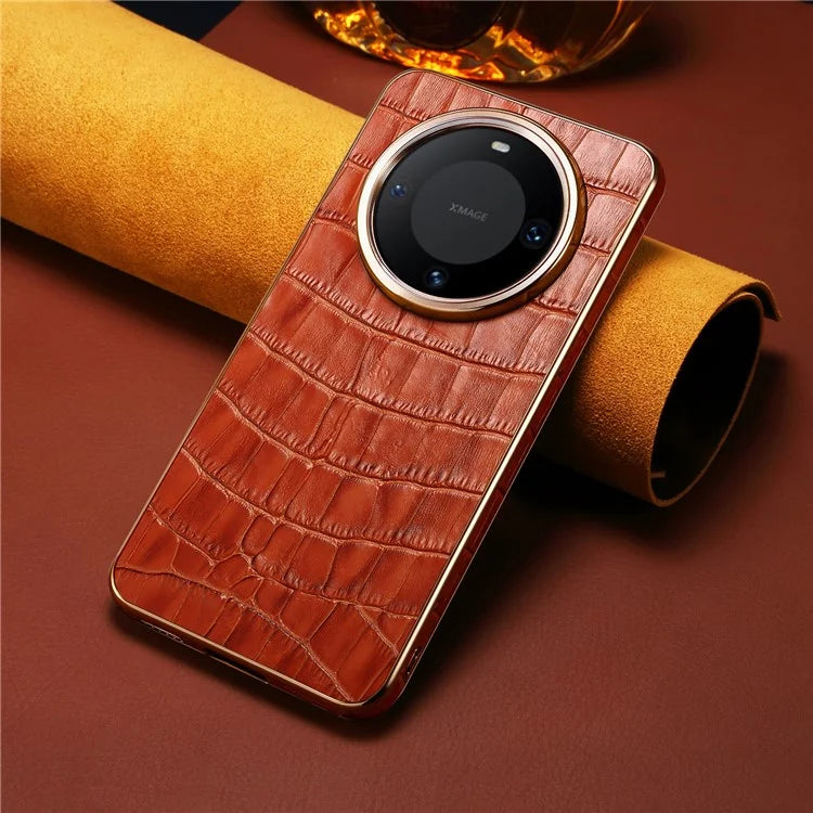 For Huawei Mate 60 Pro / 60 Pro+ Case Electroplating Crocodile Texture Shockproof Phone Cover