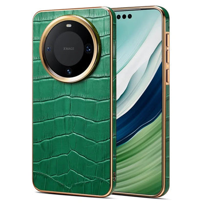 For Huawei Mate 60 Pro / 60 Pro+ Case Electroplating Crocodile Texture Shockproof Phone Cover