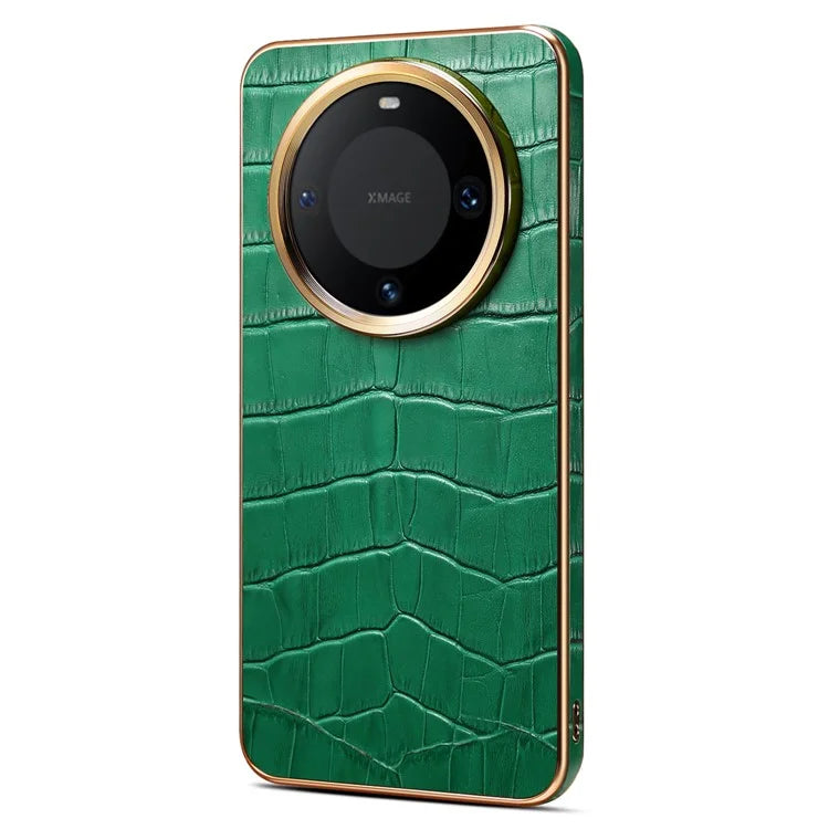For Huawei Mate 60 Pro / 60 Pro+ Case Electroplating Crocodile Texture Shockproof Phone Cover