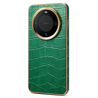 For Huawei Mate 60 Pro / 60 Pro+ Case Electroplating Crocodile Texture Shockproof Phone Cover
