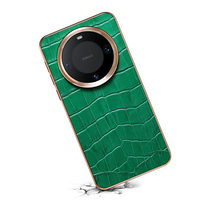 For Huawei Mate 60 Pro / 60 Pro+ Case Electroplating Crocodile Texture Shockproof Phone Cover