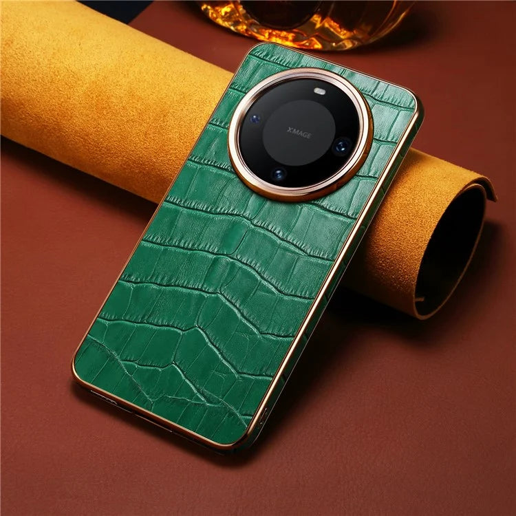 For Huawei Mate 60 Pro / 60 Pro+ Case Electroplating Crocodile Texture Shockproof Phone Cover