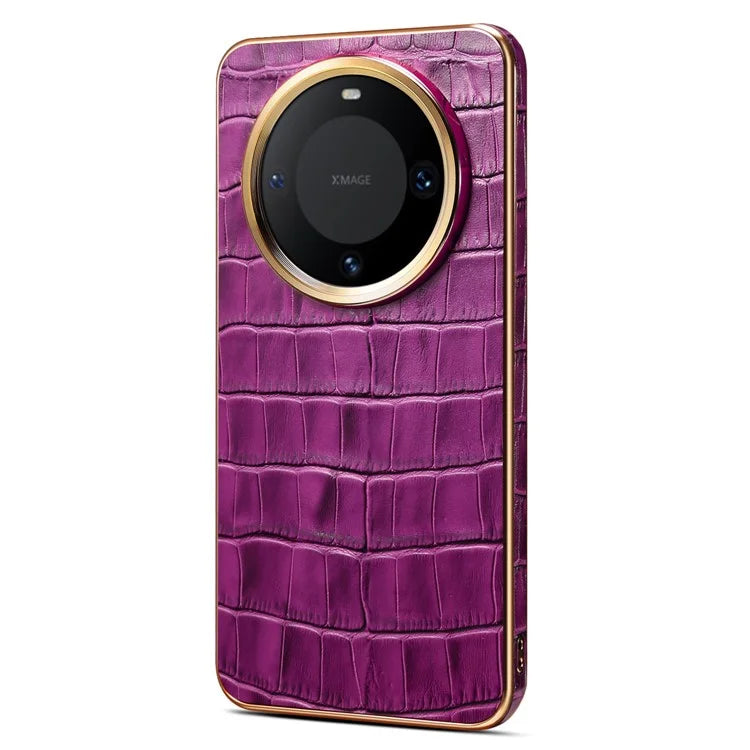 For Huawei Mate 60 Pro / 60 Pro+ Case Electroplating Crocodile Texture Shockproof Phone Cover