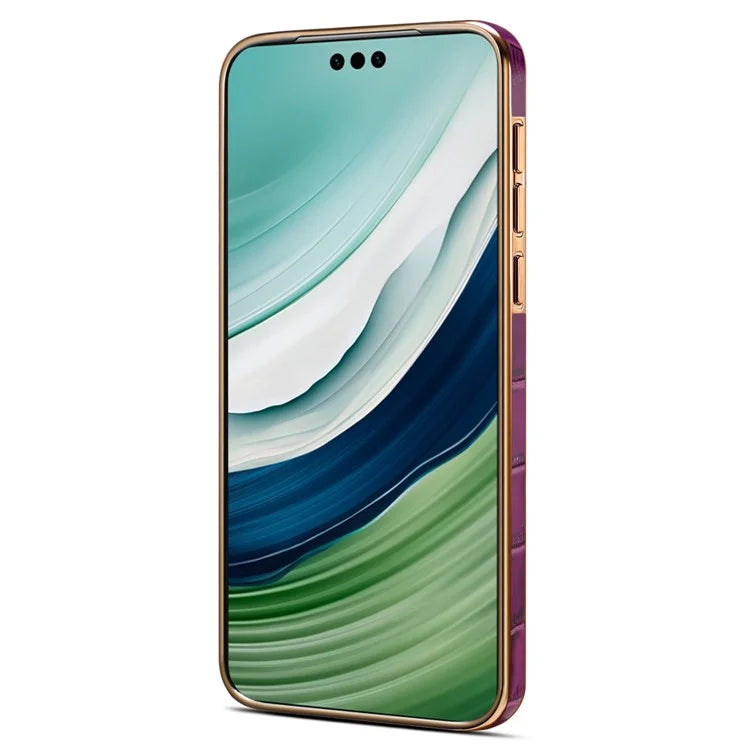 For Huawei Mate 60 Pro / 60 Pro+ Case Electroplating Crocodile Texture Shockproof Phone Cover
