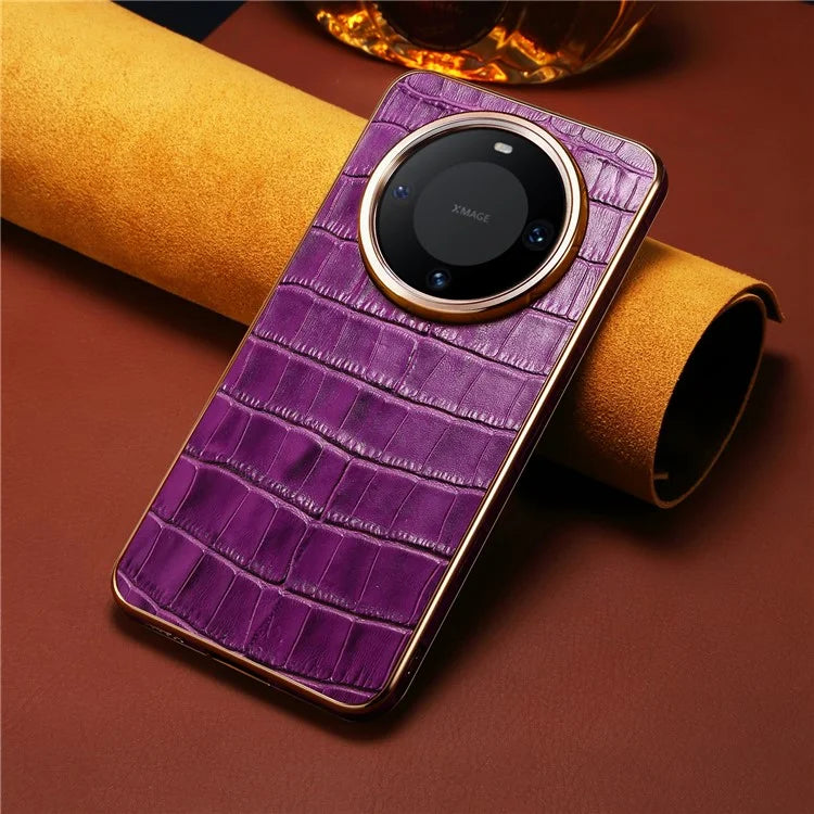 For Huawei Mate 60 Pro / 60 Pro+ Case Electroplating Crocodile Texture Shockproof Phone Cover