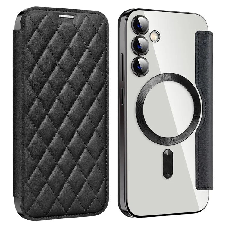 For Samsung Galaxy S23 FE Case Compatible with MagSafe Card Holder Stand Cover