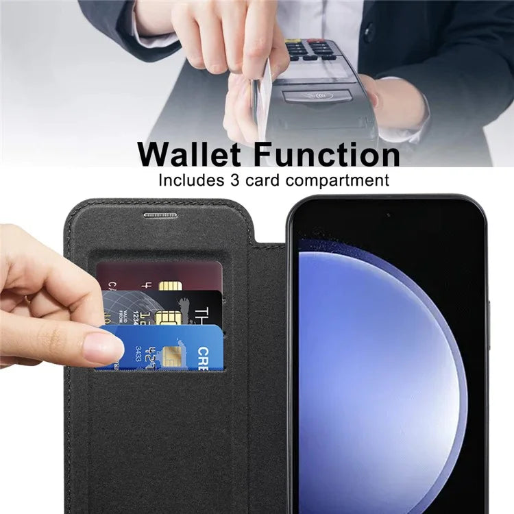For Samsung Galaxy S23 FE Case Compatible with MagSafe Card Holder Stand Cover