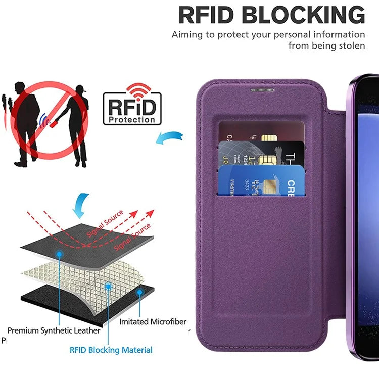 For Samsung Galaxy S23 FE Case Compatible with MagSafe Card Holder Stand Cover