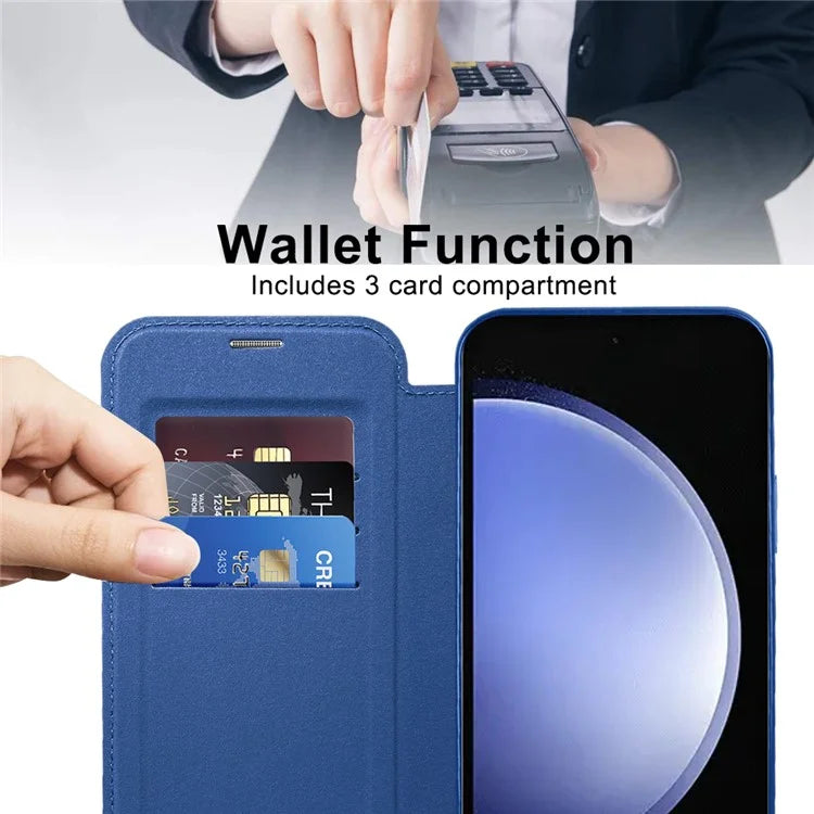 For Samsung Galaxy S23 FE Case Compatible with MagSafe Card Holder Stand Cover