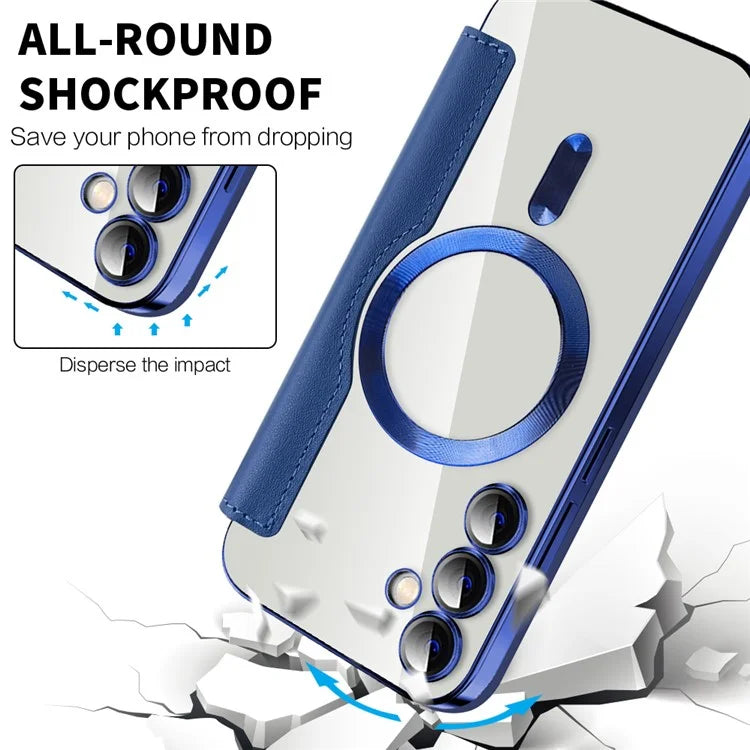 For Samsung Galaxy S23 FE Case Compatible with MagSafe Card Holder Stand Cover
