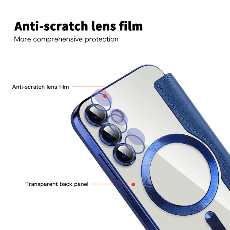 For Samsung Galaxy S23 FE Case Compatible with MagSafe Card Holder Stand Cover