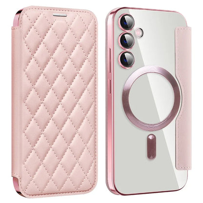 For Samsung Galaxy S23 FE Case Compatible with MagSafe Card Holder Stand Cover