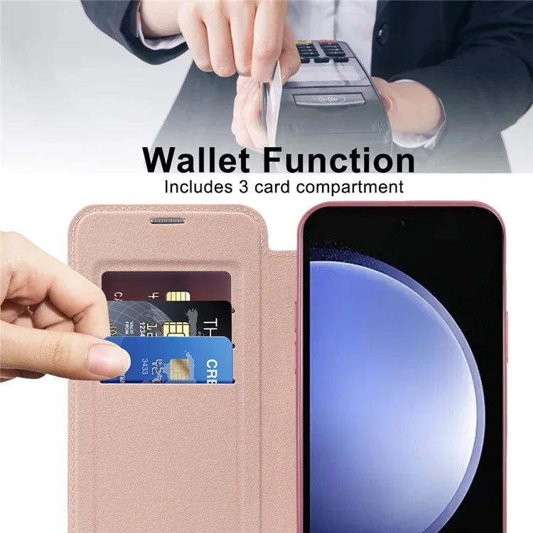 For Samsung Galaxy S23 FE Case Compatible with MagSafe Card Holder Stand Cover