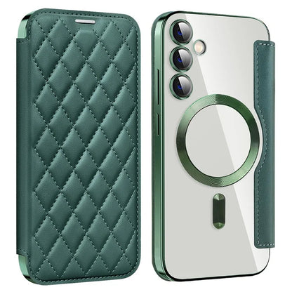 For Samsung Galaxy S23 FE Case Compatible with MagSafe Card Holder Stand Coverish Green