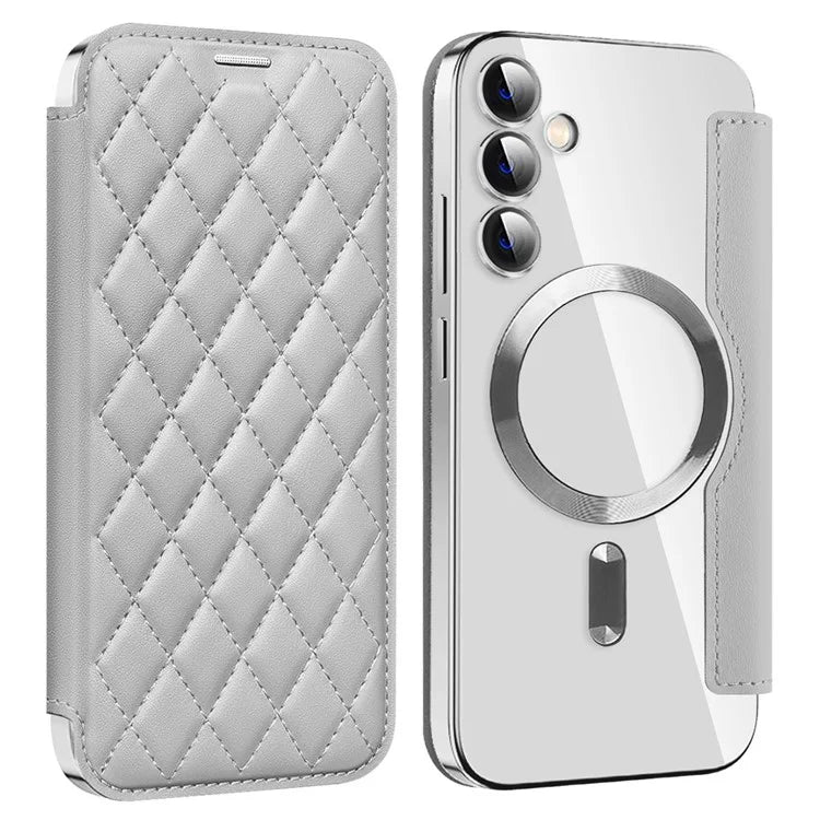 For Samsung Galaxy S23 FE Case Compatible with MagSafe Card Holder Stand Cover