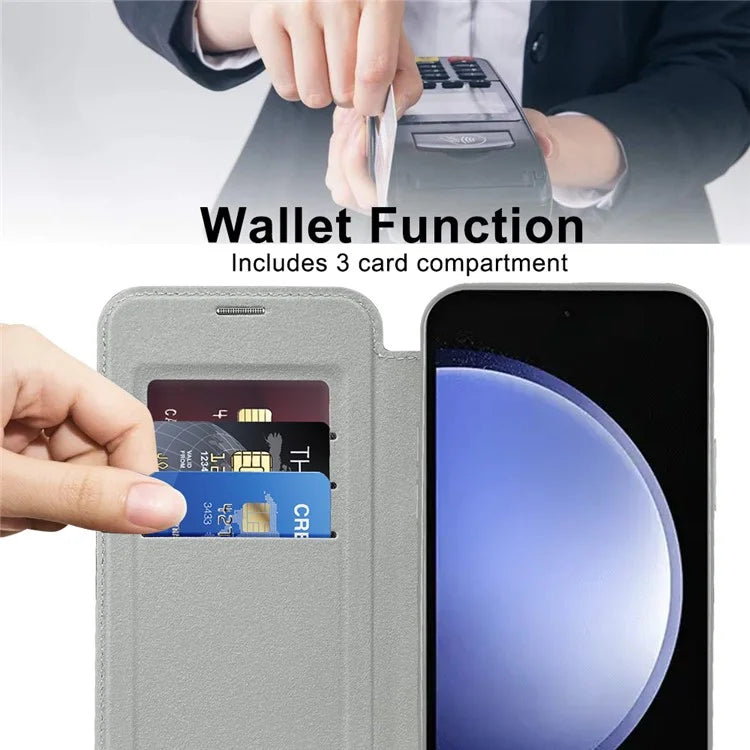 For Samsung Galaxy S23 FE Case Compatible with MagSafe Card Holder Stand Cover