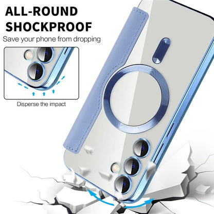 For Samsung Galaxy S23 FE Case Compatible with MagSafe Card Holder Stand Cover