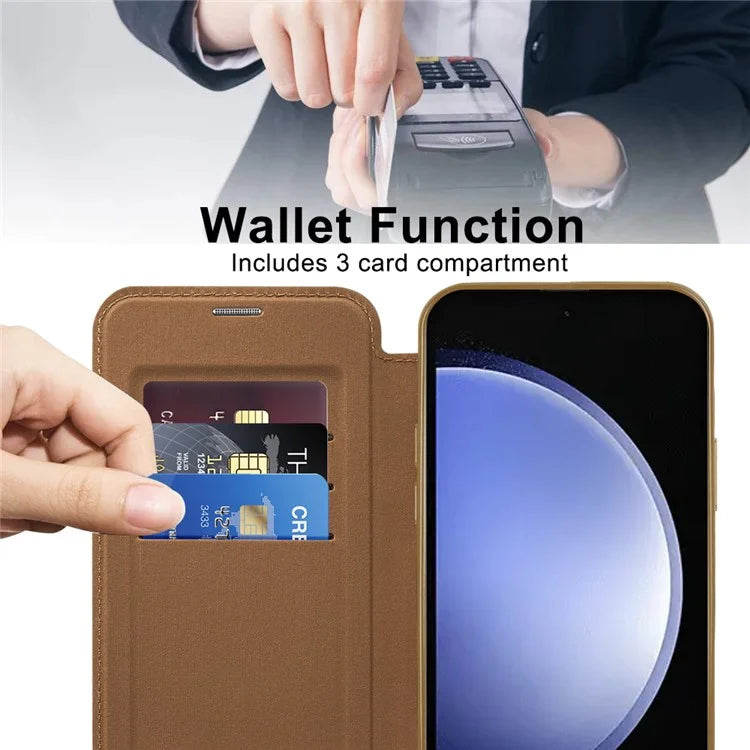 For Samsung Galaxy S23 FE Case Compatible with MagSafe Card Holder Stand Cover