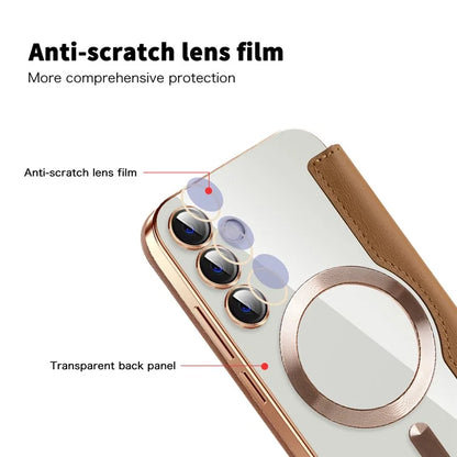 For Samsung Galaxy S23 FE Case Compatible with MagSafe Card Holder Stand Cover