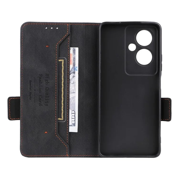 For Oppo A79 5G / A2 5G Case Hardware Decor PU Leather Wallet Phone Shell