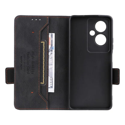 For Oppo A79 5G / A2 5G Case Hardware Decor PU Leather Wallet Phone Shell