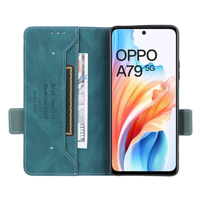 For Oppo A79 5G / A2 5G Case Hardware Decor PU Leather Wallet Phone Shell
