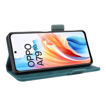 For Oppo A79 5G / A2 5G Case Hardware Decor PU Leather Wallet Phone Shell
