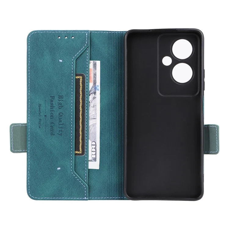 For Oppo A79 5G / A2 5G Case Hardware Decor PU Leather Wallet Phone Shell