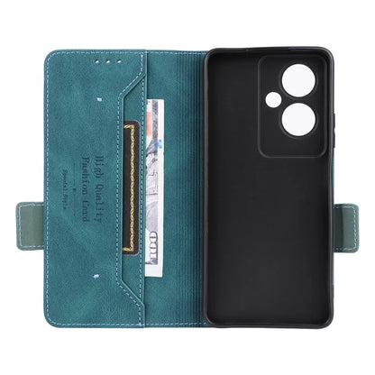 For Oppo A79 5G / A2 5G Case Hardware Decor PU Leather Wallet Phone Shell