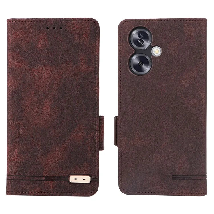 For Oppo A79 5G / A2 5G Case Hardware Decor PU Leather Wallet Phone Shell