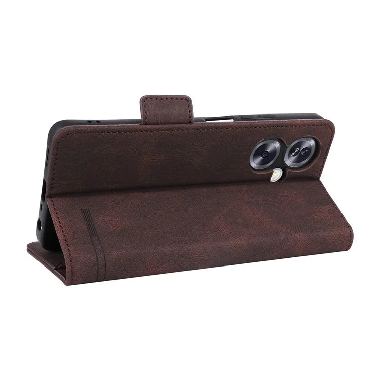 For Oppo A79 5G / A2 5G Case Hardware Decor PU Leather Wallet Phone Shell
