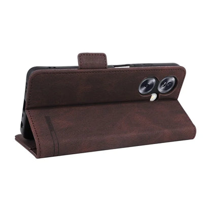 For Oppo A79 5G / A2 5G Case Hardware Decor PU Leather Wallet Phone Shell