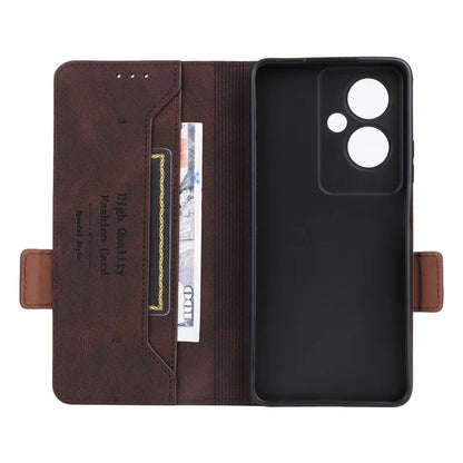 For Oppo A79 5G / A2 5G Case Hardware Decor PU Leather Wallet Phone Shell