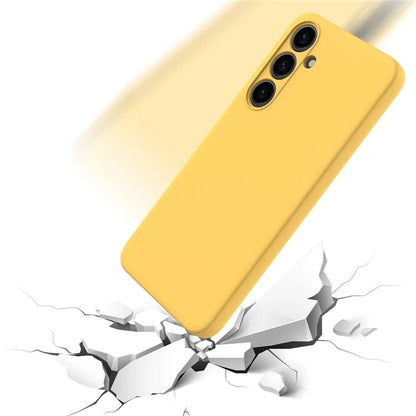 For Samsung Galaxy S24+ Cell Phone Case Liquid Silicone Soft Liner Cover with Strap