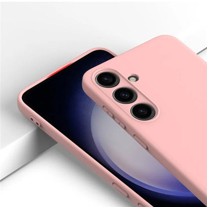 For Samsung Galaxy S24+ Cell Phone Case Liquid Silicone Soft Liner Cover with Strap