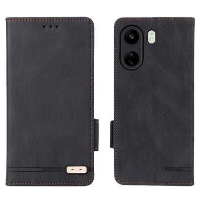 For Xiaomi Redmi 13C 4G / Poco C65 4G Case Hardware Decor PU Leather Flip Phone Wallet Cover