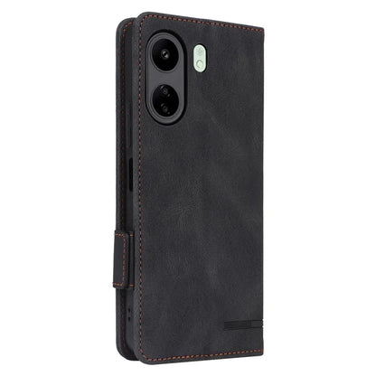 For Xiaomi Redmi 13C 4G / Poco C65 4G Case Hardware Decor PU Leather Flip Phone Wallet Cover