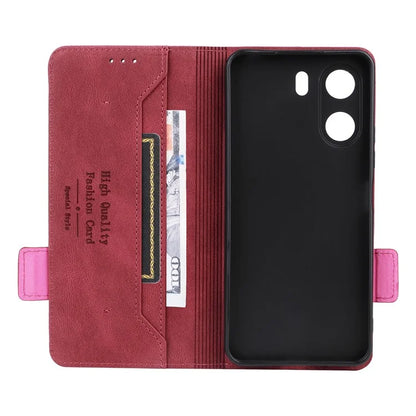 For Xiaomi Redmi 13C 4G / Poco C65 4G Case Hardware Decor PU Leather Flip Phone Wallet Cover
