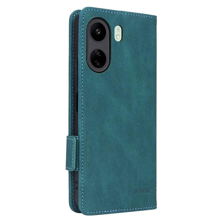 For Xiaomi Redmi 13C 4G / Poco C65 4G Case Hardware Decor PU Leather Flip Phone Wallet Cover