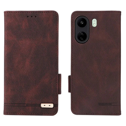 For Xiaomi Redmi 13C 4G / Poco C65 4G Case Hardware Decor PU Leather Flip Phone Wallet Cover