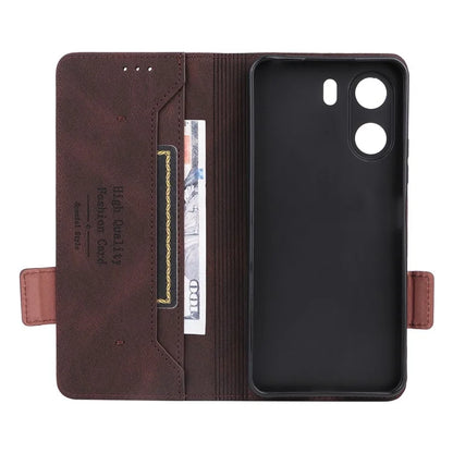 For Xiaomi Redmi 13C 4G / Poco C65 4G Case Hardware Decor PU Leather Flip Phone Wallet Cover
